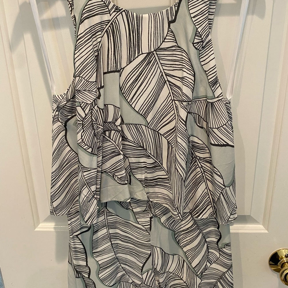 Paper Crown Palm Leaf Print Morocco Romper - Picture 2 of 4